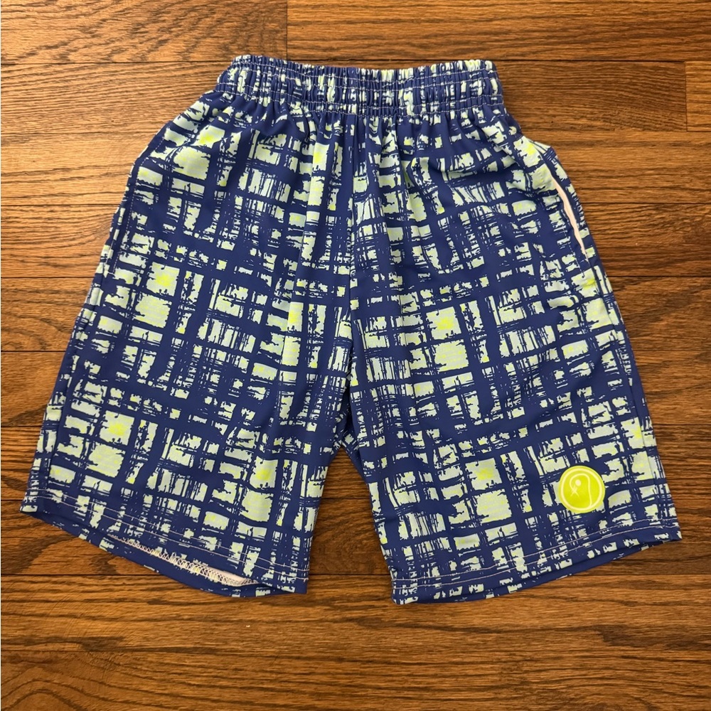 Lax So Hard Blue and Green Patterned Shorts